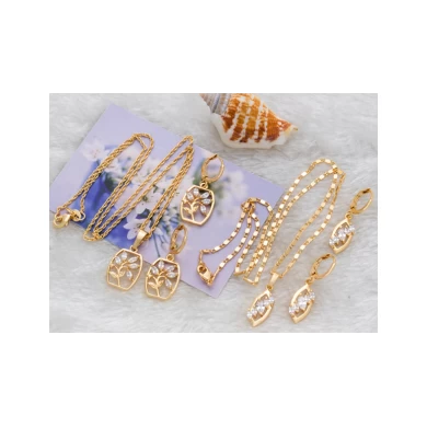 China Supplier Custom Bridal 18K Gold Plated Jewelry Sets for Woman