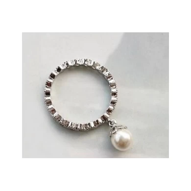 China Supplier Pearl Copper Alloy Rings Design For Women Christmas Gift