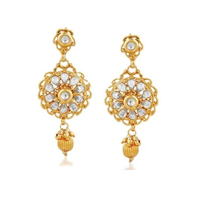 China Wholesale Gold Plated Diamond Studded Bridal Necklace Set for Women