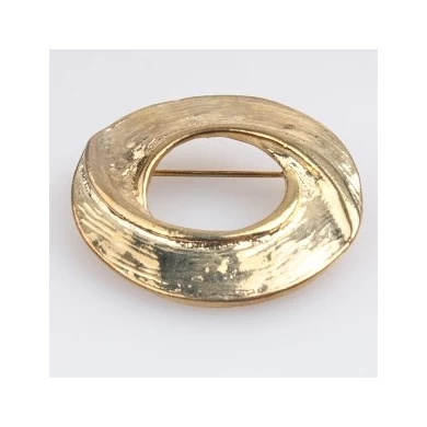 Circle brooches for dresses gold custom mens pin brooch P80010