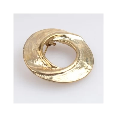 Circle brooches for dresses gold custom mens pin brooch P80010