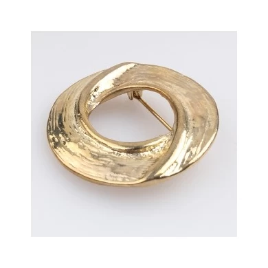 Circle brooches for dresses gold custom mens pin brooch P80010