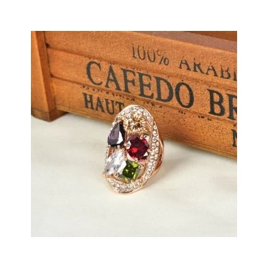 Classic best-selling fashion high-end atmospheric plating 18k gold set finger rings for women