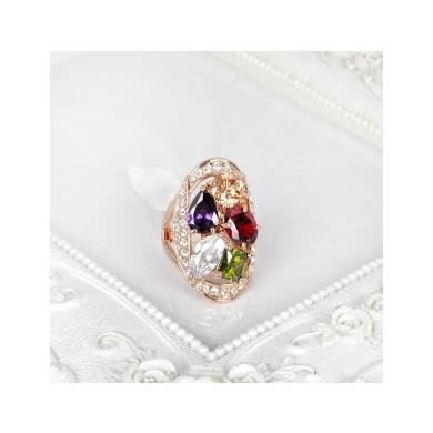 Classic best-selling fashion high-end atmospheric plating 18k gold set finger rings for women