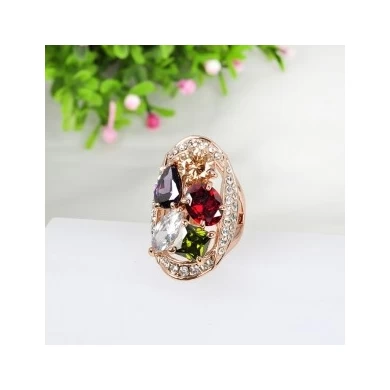 Classic best-selling fashion high-end atmospheric plating 18k gold set finger rings for women