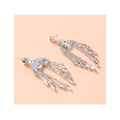 Delicate Crystal High Quality New Style Fashion Long Earring for Women Wedding Dress Accessories