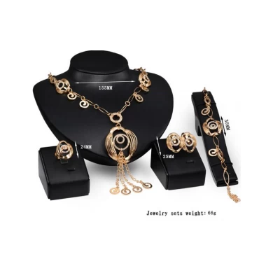 Elegant Zinc Alloy Gold Plating Jewelry Set for Women