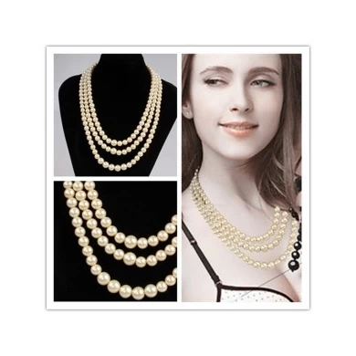 Fashion Designs Natural Beautiful Pearl Bead Necklace For Women In Stock