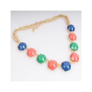 Fashion Jewelry Wholesale Colorful Resin Necklace N90014