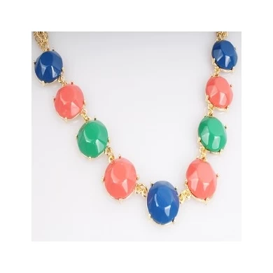 Fashion Jewelry Wholesale Colorful Resin Necklace N90014