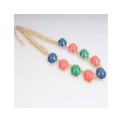 Fashion Jewelry Wholesale Colorful Resin Necklace N90014