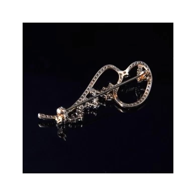Gold Plated Christmas Diamond Christmas Brooch Wholesale Fashion Jewelry OEM Factory