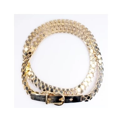 Golden moroccan gold school buckle men s fashion belt BT60054