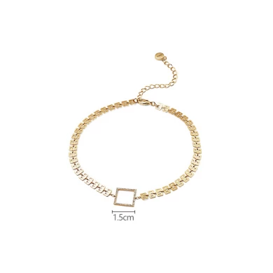 High Quality Fashion Artificial Stone Gold Short Necklace for Woman