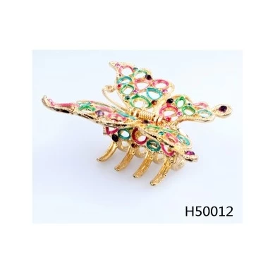 Korean fashion hair accessories colorful plastic gold hairpin H50012