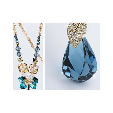 Long Crystal Plating 18K Gold Necklace for Woman Cloth Chain Necklace Manufacturer from China