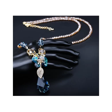 Long Crystal Plating 18K Gold Necklace for Woman Cloth Chain Necklace Manufacturer from China
