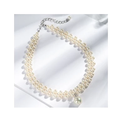 Low Price and MOQ Supplier Artificial Pearl Necklace with Pearl Pendant for Woman