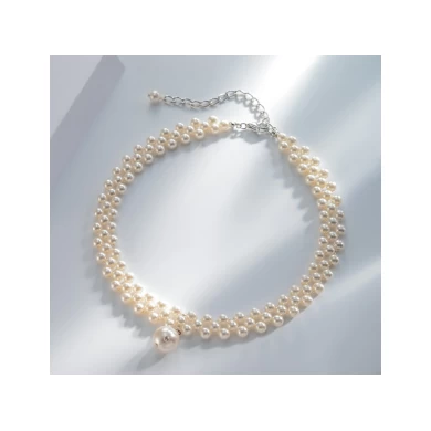 Low Price and MOQ Supplier Artificial Pearl Necklace with Pearl Pendant for Woman