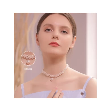 Low Price and MOQ Supplier Artificial Pearl Necklace with Pearl Pendant for Woman