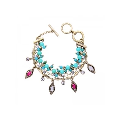 New Designs Lucky Gold Crystal Bracelet Jewelry Design For Girl Wholesale Fashion Jewelry OEM Factory