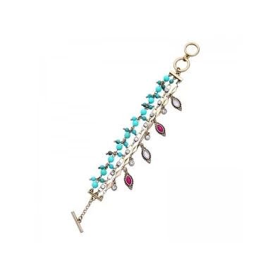 New Designs Lucky Gold Crystal Bracelet Jewelry Design For Girl Wholesale Fashion Jewelry OEM Factory