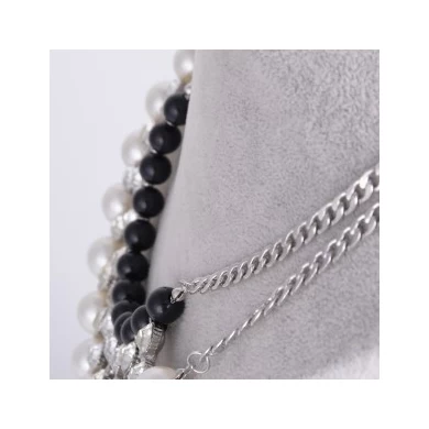 Short Chain Pearl Beads Crystal Pendant Ladies Necklace Wholesale Fashion Jewelry OEM Factory