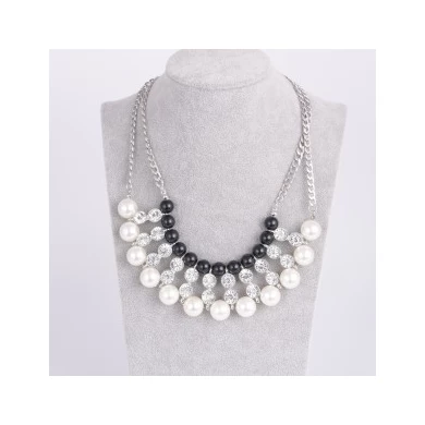 Short Chain Pearl Beads Crystal Pendant Ladies Necklace Wholesale Fashion Jewelry OEM Factory