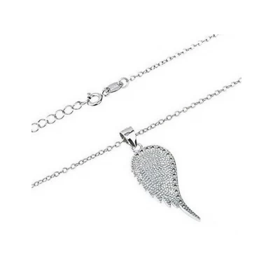 Silver jewelry 925 sterling leaf necklace Factory China