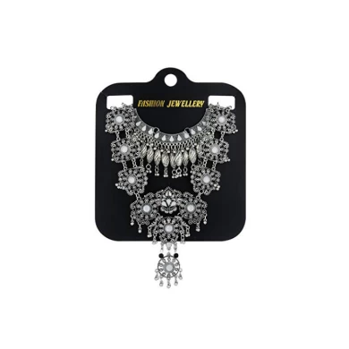 Statement Necklace - Fashion Long Silver Bohemian Indian Jewelry for Wemen Christmas Jewelry Gift