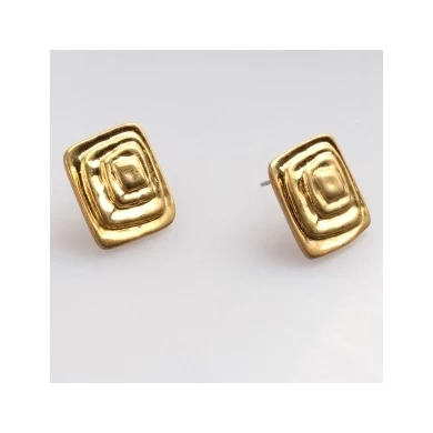 Stud boy square for men 14k gold earrings earring E30167