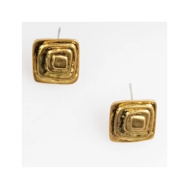 Stud boy square for men 14k gold earrings earring E30167
