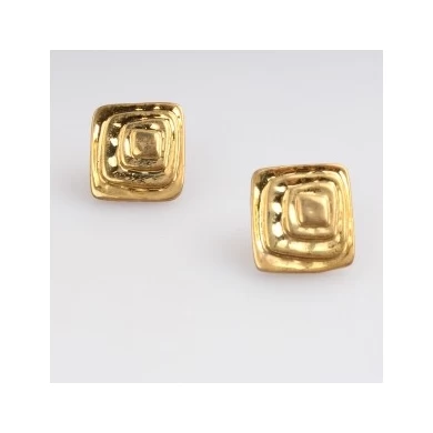 Stud boy square for men 14k gold earrings earring E30167
