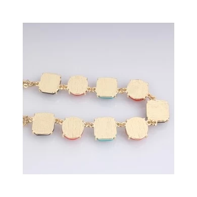 Three Color Resin Pieces Fashion Necklace Wholesale