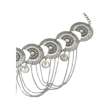 Vintage Waist Chian Hollow Carving Rhinestone Crystal Body Chain Summer Beach Body Waist Chain Jewelry Supplier China