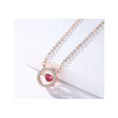 Wholesale Cheap Price 925 sterling silver jewelry with zircon necklace for girls