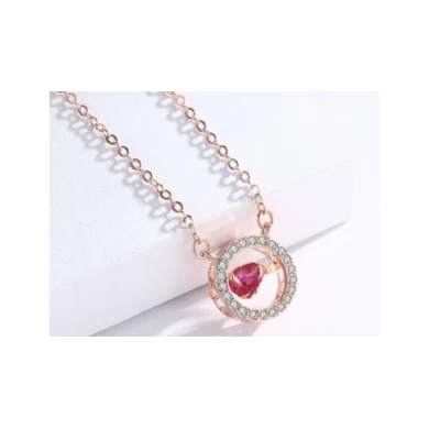 Wholesale Cheap Price 925 sterling silver jewelry with zircon necklace for girls