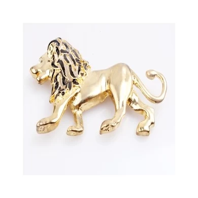 Wholesale men animal gold lions korea jewelry making brooch P80017