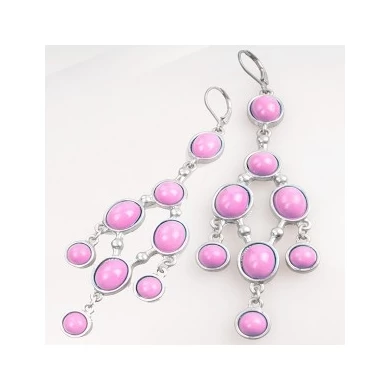 colorful animal shaped resin diamond drop piercing earrings