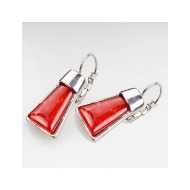 colorful plating silver english lock piercing earrings E30052