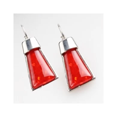 colorful plating silver english lock piercing earrings E30052
