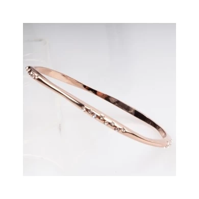 famous brand rhinestone jewelry rose gold brass bracelet B10150