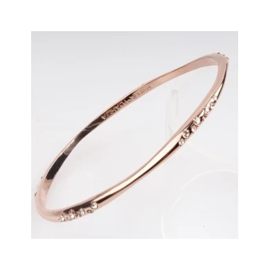 famous brand rhinestone jewelry rose gold brass bracelet B10150