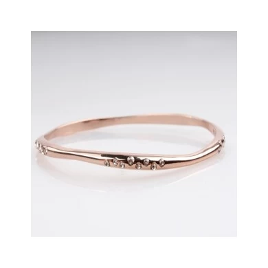 famous brand rhinestone jewelry rose gold brass bracelet B10150