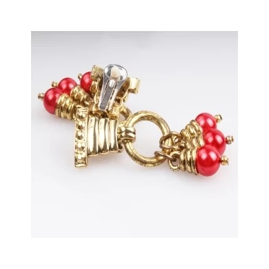 fashion accssory gold cherry earrings