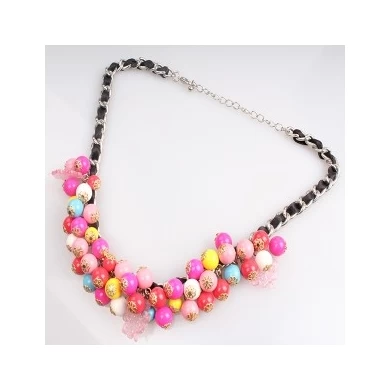 fashion jewelry chunky colorful bead choker necklace N90093