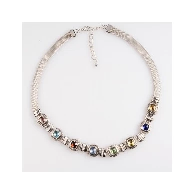 fashion jewelry colorful rhinestone choker necklace N90361
