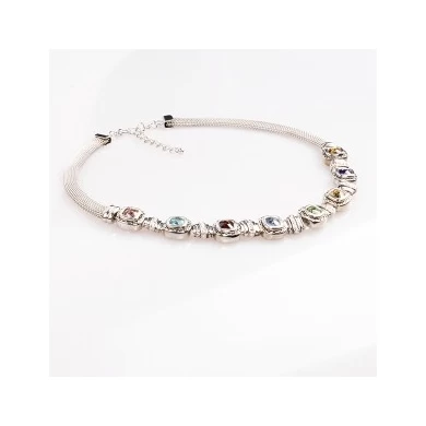 fashion jewelry colorful rhinestone choker necklace N90361