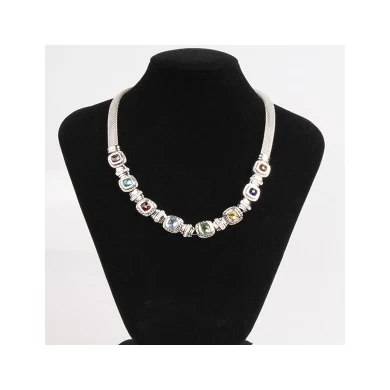 fashion jewelry colorful rhinestone choker necklace N90361