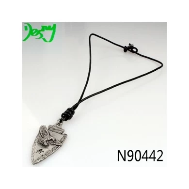 mens vintage boutique shield owl pendant necklace N90442